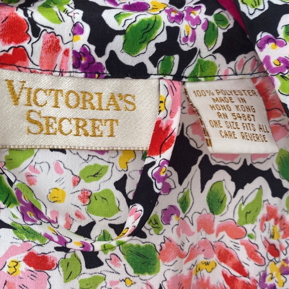 VICTORIA’S SECRET Vintage Multicolor Floral Robe - Picture 4 of 8